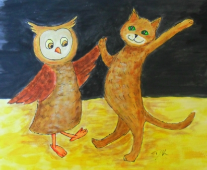 They danced by the light of the moon